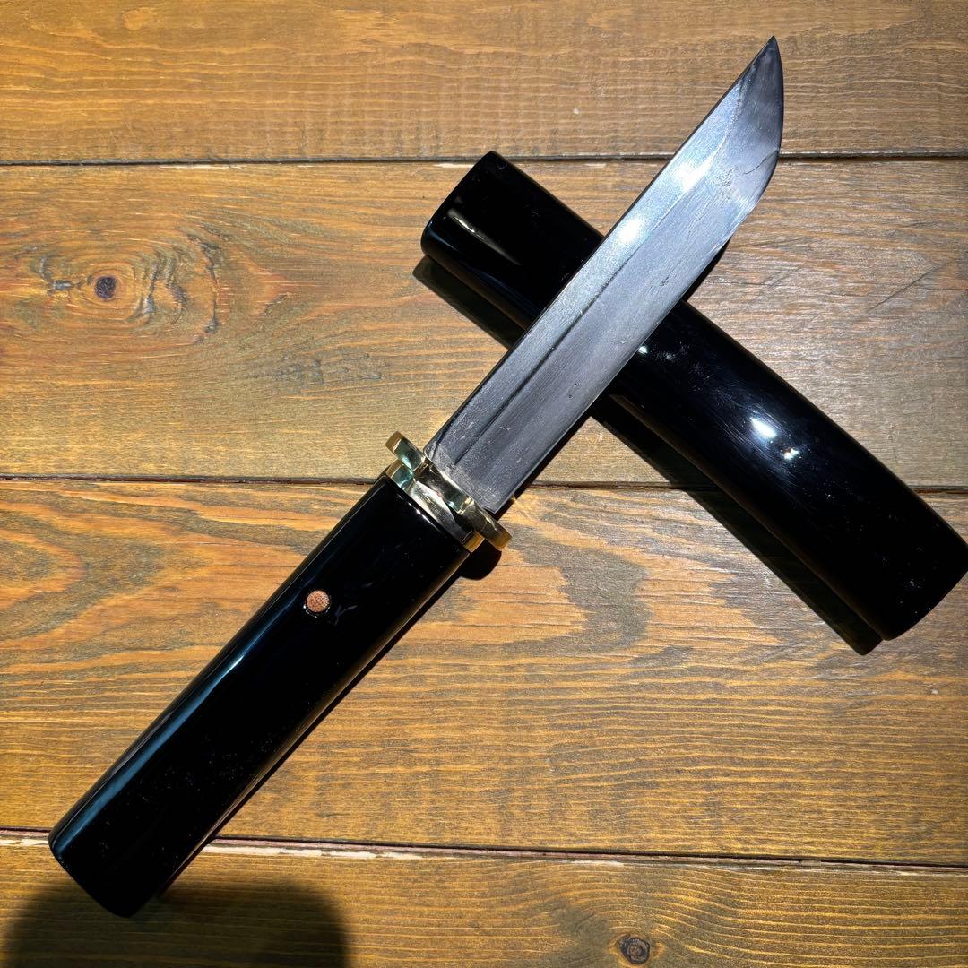 日本刀残欠クラフトナイフNo.70 左文字 黒鞘