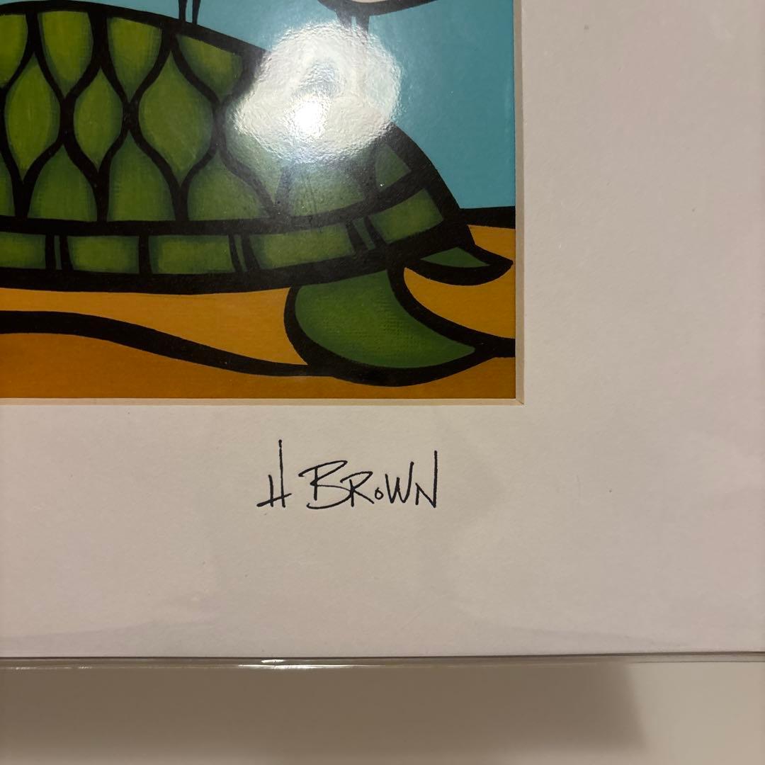 Heather Brown 亀　ハワイアンアート クリスマス絵画　ヘザーブラウン