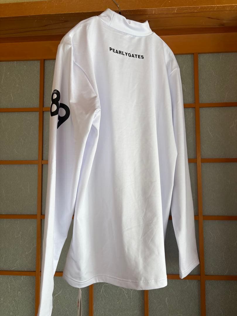 ✴︎新品未使用　PEARLY GATES モックネックシャツ　白　6✴︎