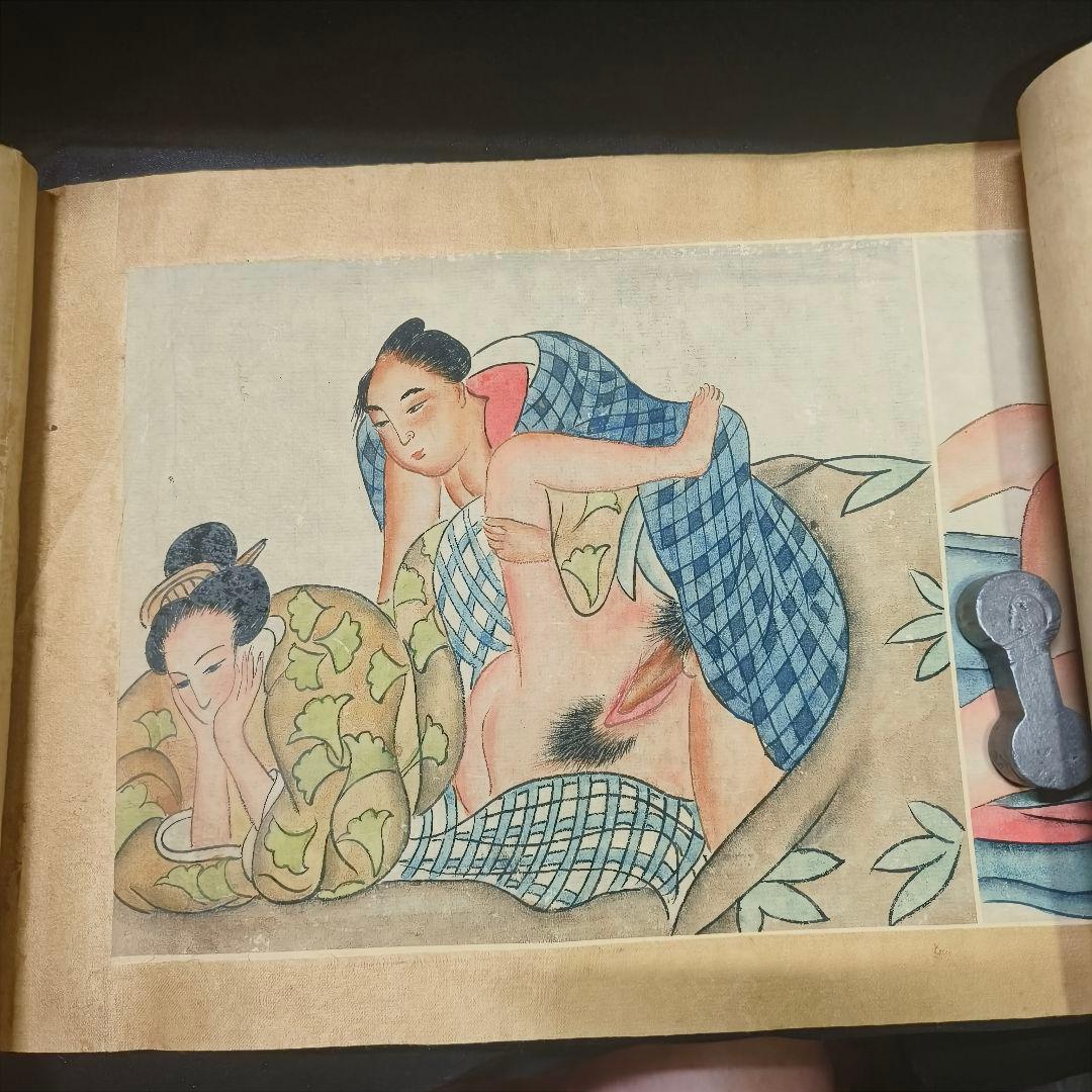 巻き物 春画 江戸古美術 全8枚 直筆 骨董 アンティーク 蒐集家放出 旧家蔵出