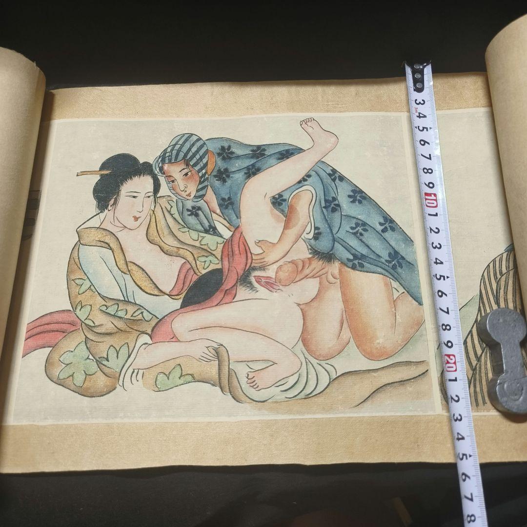 巻き物 春画 江戸古美術 全8枚 直筆 骨董 アンティーク 蒐集家放出 旧家蔵出