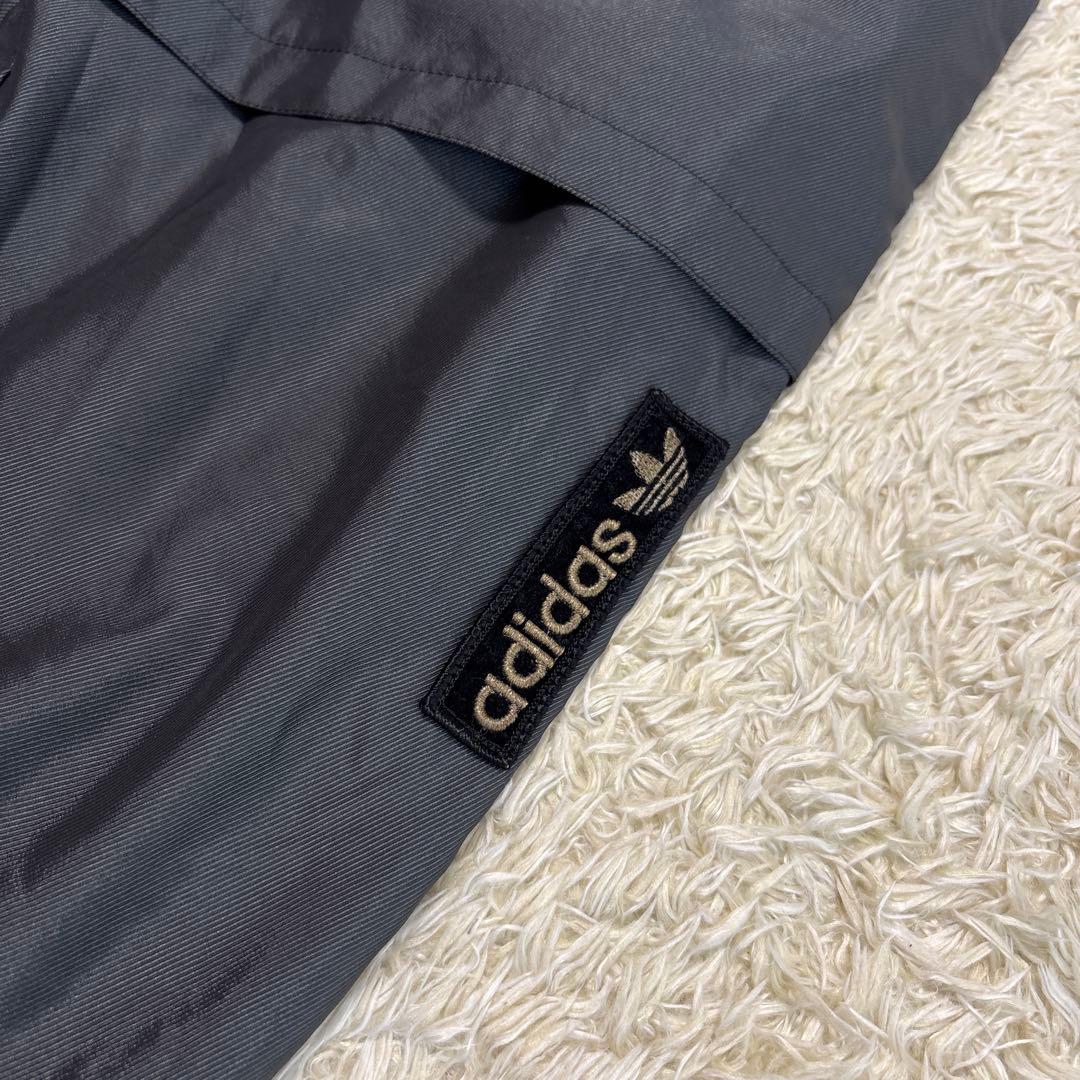 80-90s!アディダス★黒　M?◎テーパードナイロンボトム★