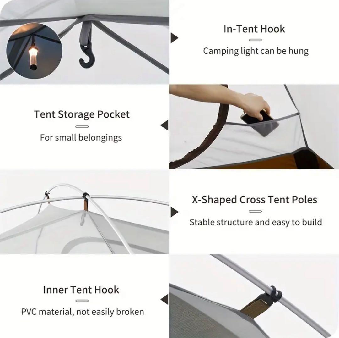 Naturehike 2人用テント シルバー