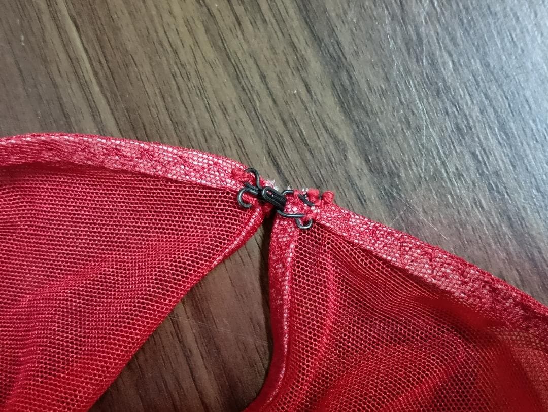 sekine　セキネ　社交ダンス衣装　Sサイズ　7号　ドレス　ワンピース　赤×黒