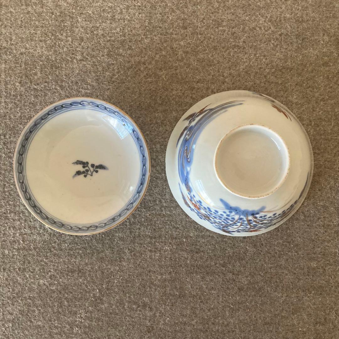 蓋付　茶碗　飯碗　古伊万里　伊万里　染付　金彩　手描　古美術　骨董　まとめ売り