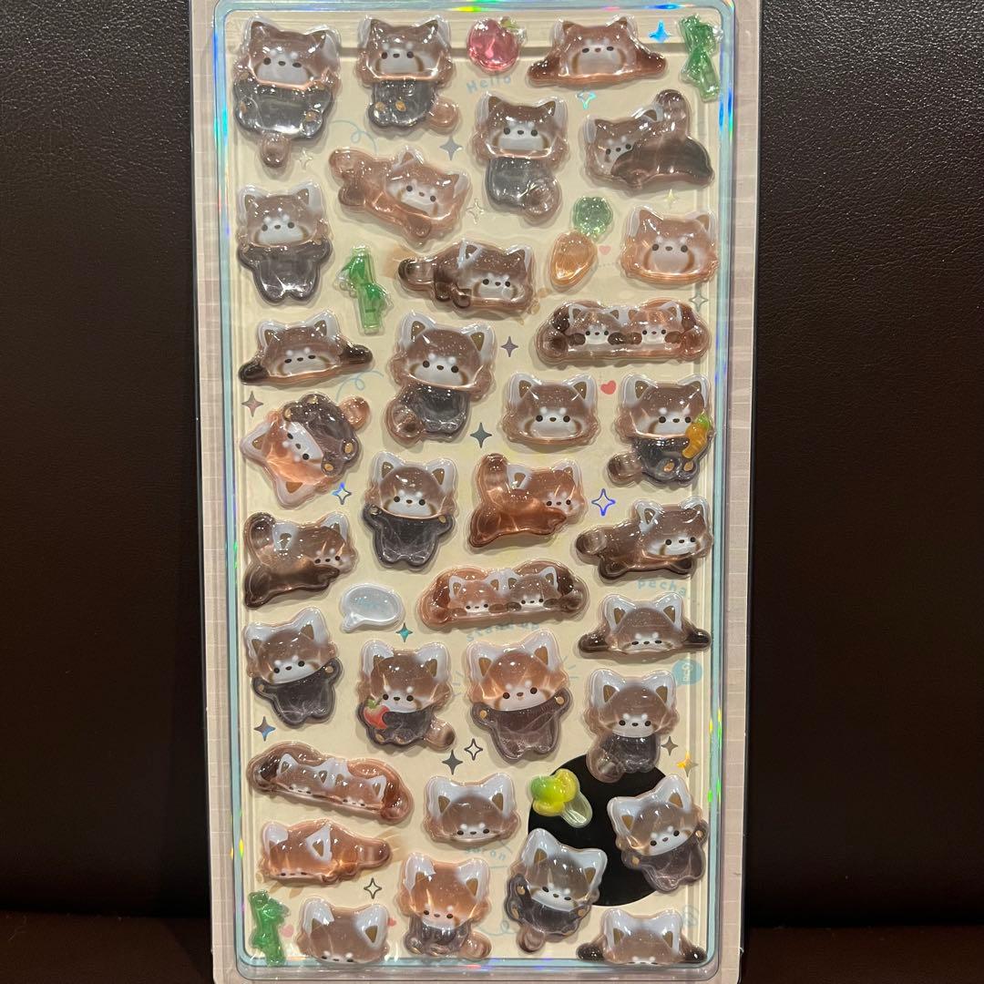 ボンボンドロップシール　レッサーパンダ