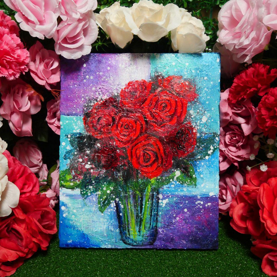 油絵 油彩 絵画 【薔薇】