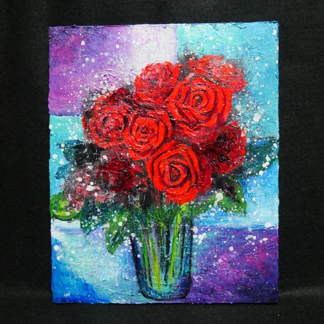 油絵 油彩 絵画 【薔薇】