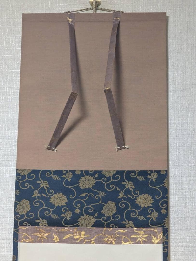 【真作】掛軸　細合喝堂　利休座像　人物肖像画賛　共箱入　U155