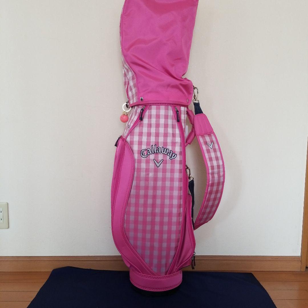 Callaway キャディバッグ ピンク チェック柄
