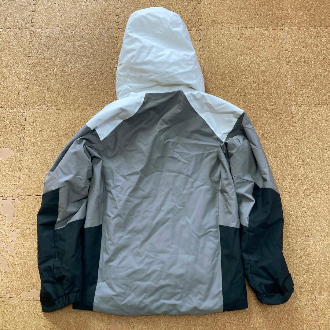 【美品】デサントdescentスキーウェア ジャケ上下 セットSメンズグレー×黄