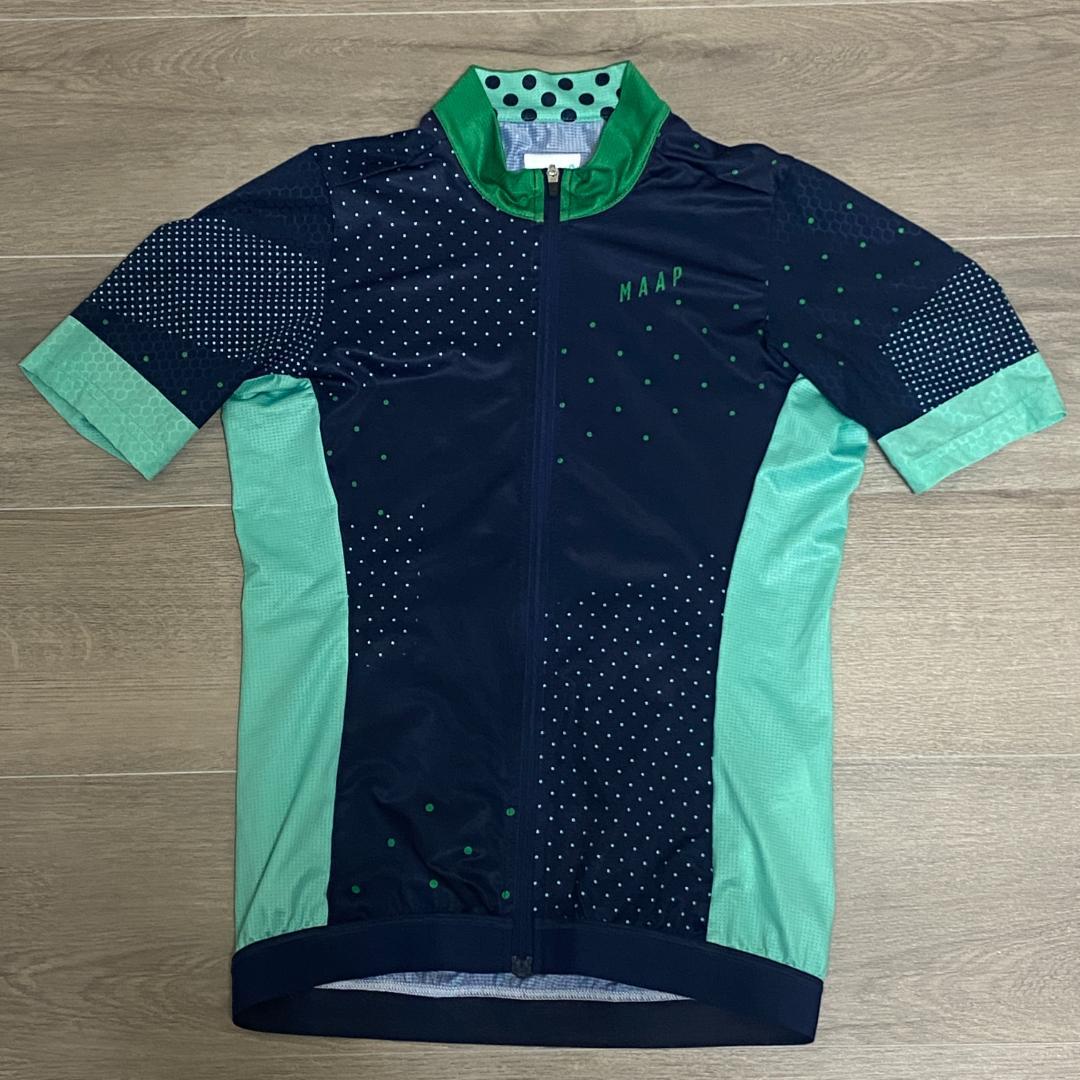 【美品】 ウィメンズ ジャージ XS ネイビー×グリーン系