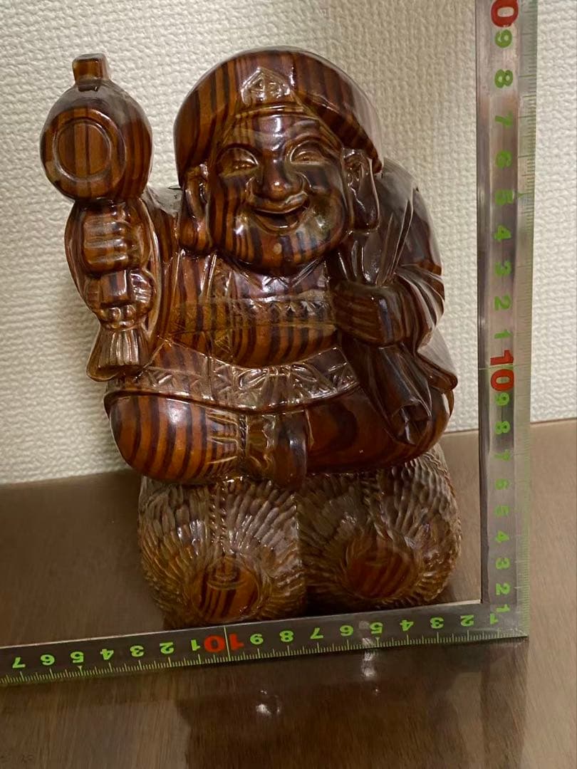 木彫り 大黒様七福神大黒様大黒天 置物 縁起物 年代物 在名