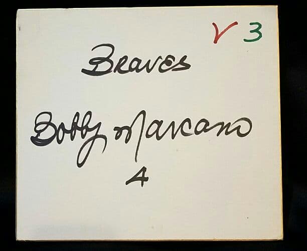 阪急ブレーブス ボビー マルカーノ内野手　日本シリーズ３連覇直筆サイン色紙