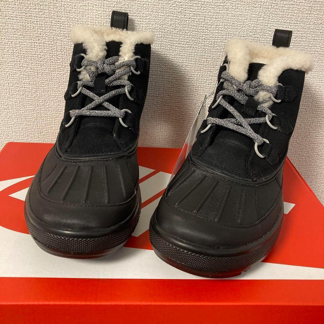 23.5cm Nike ファー付きブーツ ブラック 黒色 537345