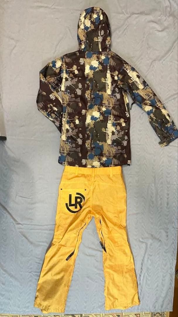 スノボ　ウェア 上下セット 迷彩×イエロー