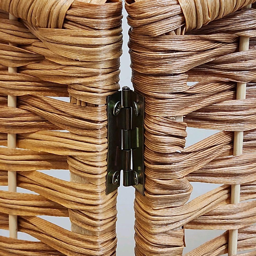 【2個セット】ペピー 軽量ついたてペットゲート ラタン調 折り畳みパーテーション