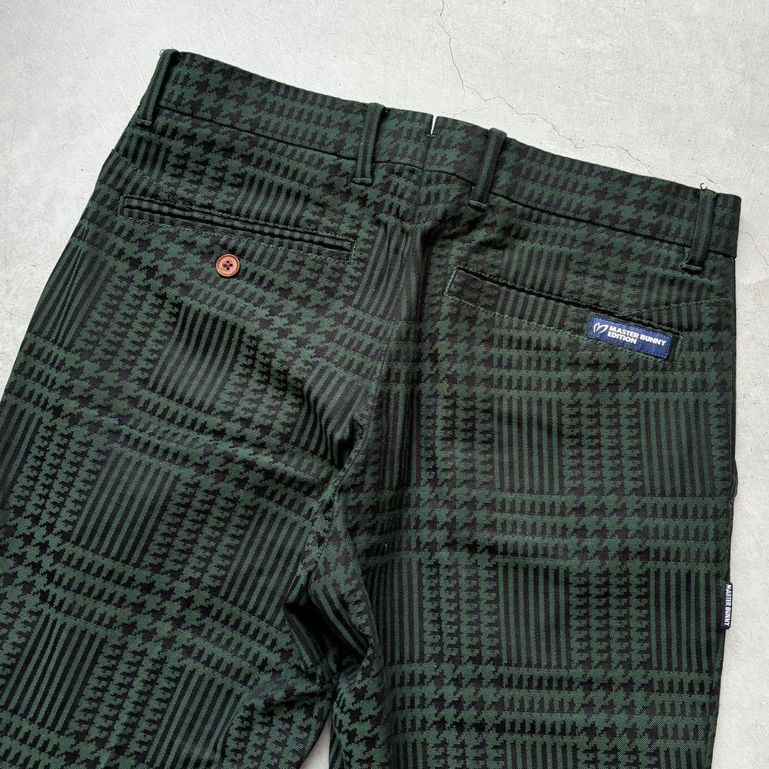 MASTER BUNNY EDITION 千鳥孔子柄 ストレッチ ロングパンツ