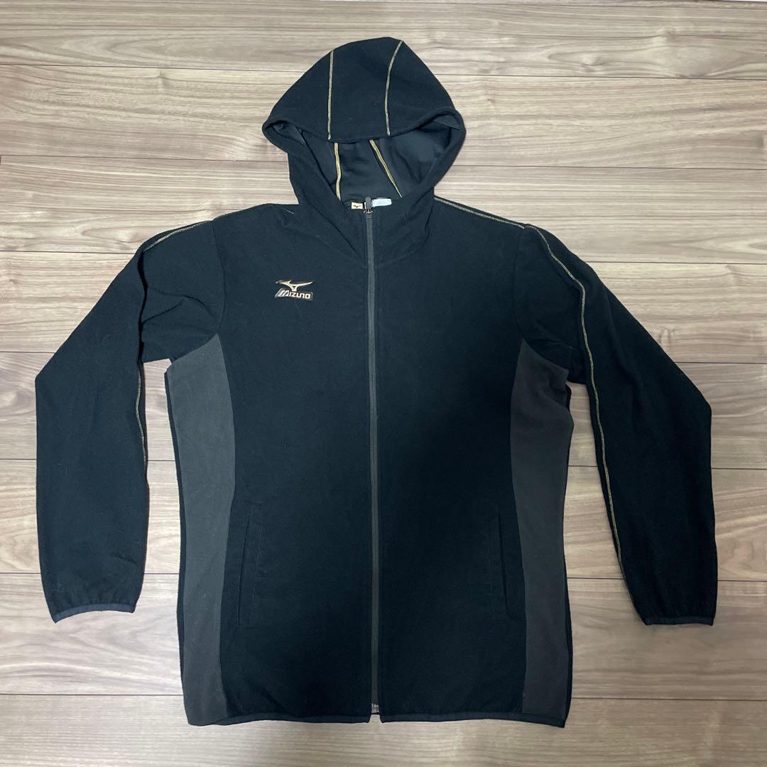 ミズノ グローバルエリート ストレッチフリースパーカー ブラック XO