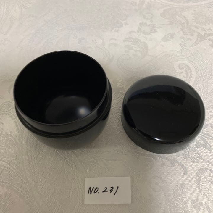 黒　中棗　茶道具　裏千家