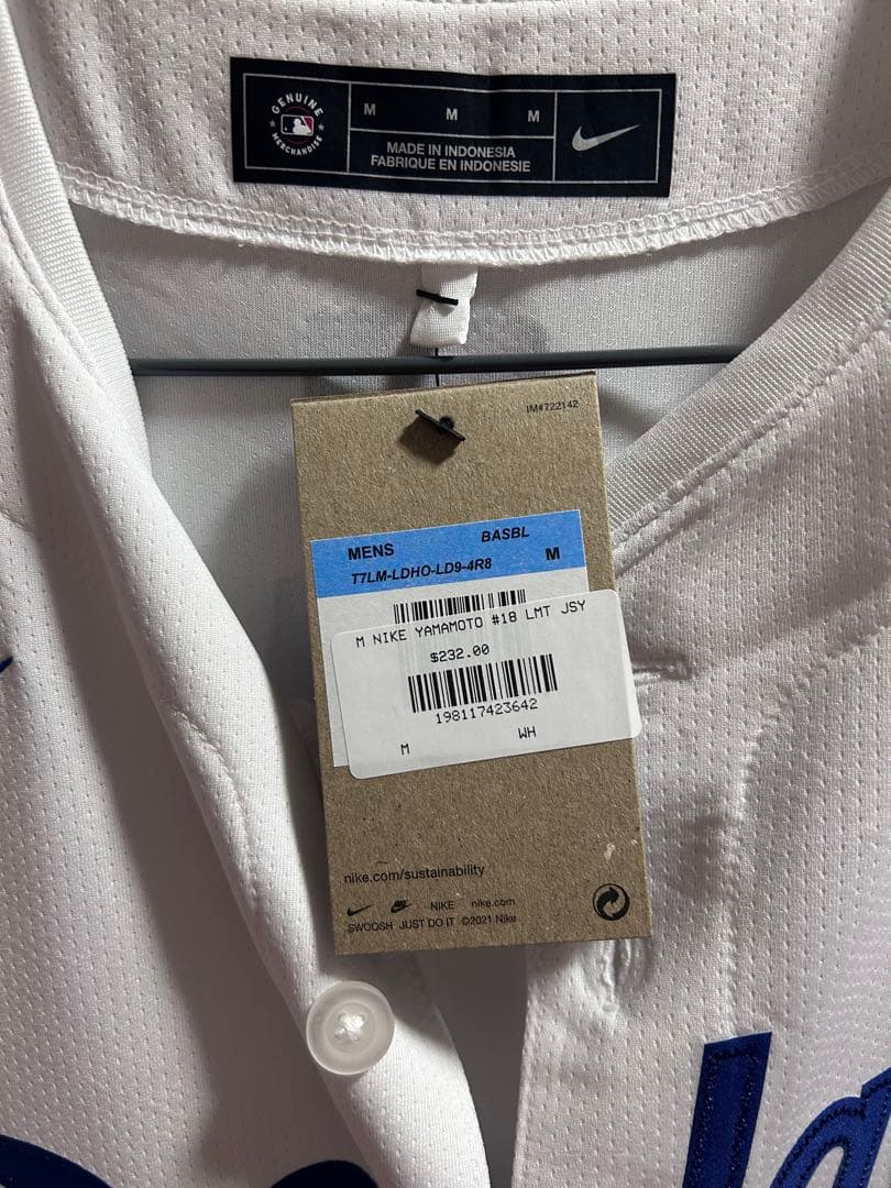 新品 タグ付き ドジャース 山本由伸 #18 NIKE 正規品 ユニフォーム M