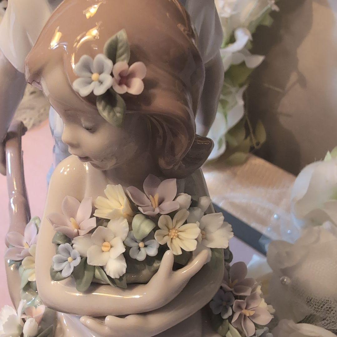 ♥LLADRO【君が好き】♥横型LLADROガラスケース背面鏡付き
