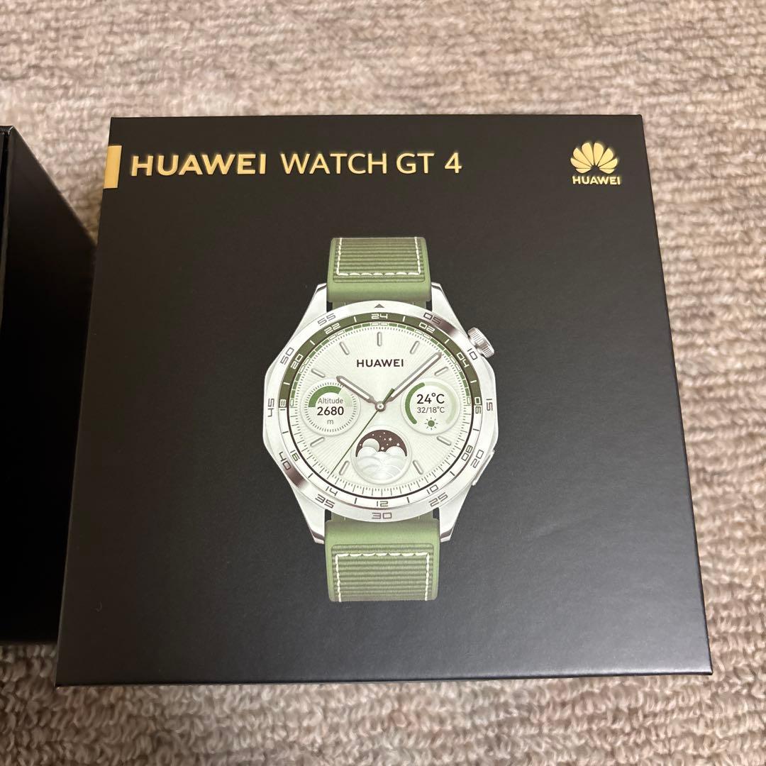 ファーウェイHUAWEI WATCH GT4 グリーン 専用保護フィルム2枚付属