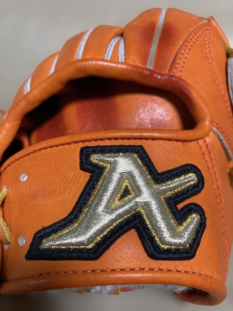 日本製28cm ATOMS アトムズ　硬式内野　AGL-501 オレンジ【美品】