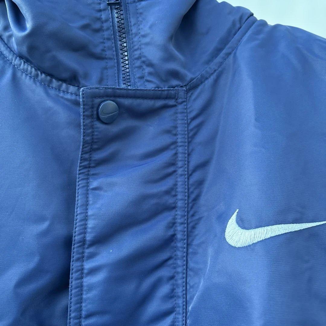 90s NIKE 美品　銀タグ 裏ボア ベンチコート ビッグスウッシュ　L
