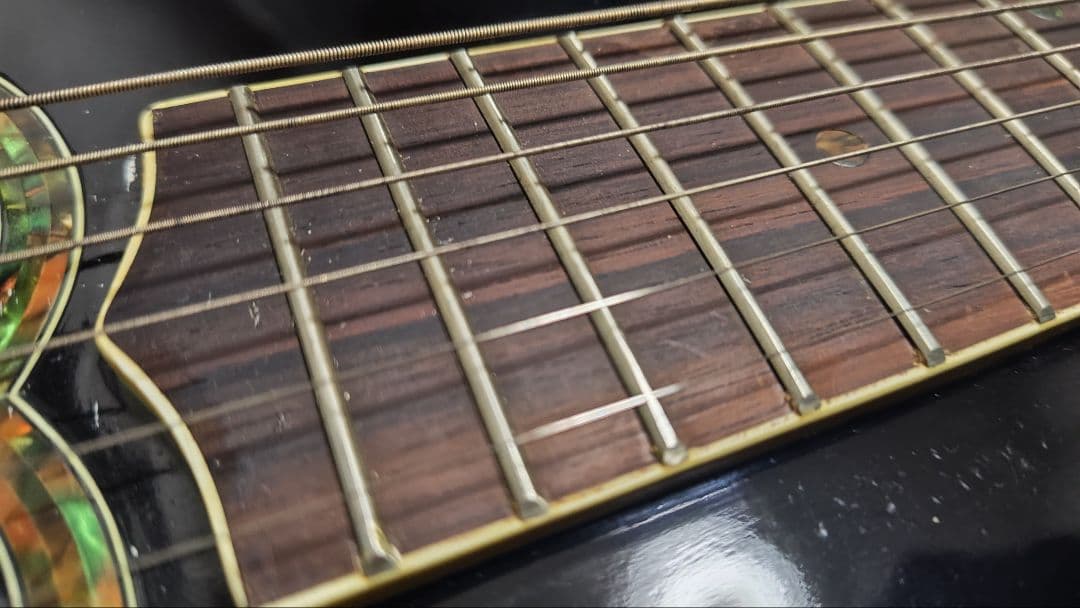 JJ Head ブラックアコースティックギター