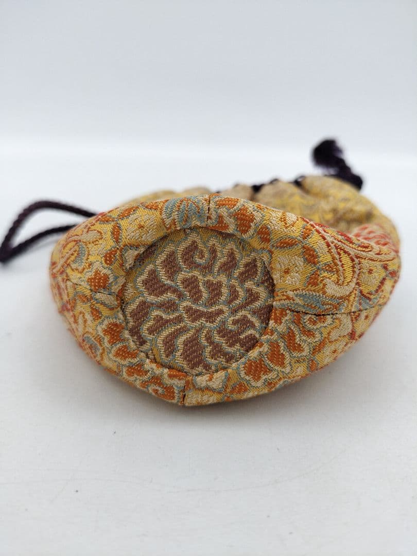 c317【新品・未使用】茶入 高取 肩付 亀井楽山 牡丹唐草 木箱 茶道具 肩衛