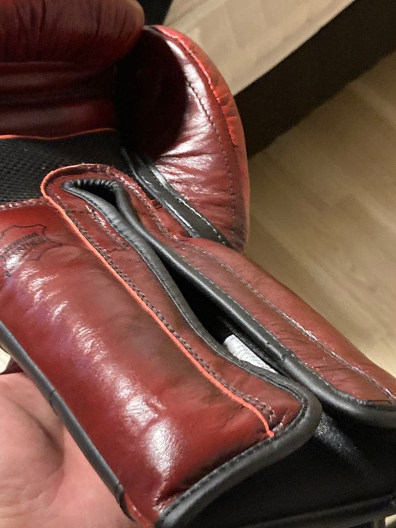 Title BOCXING レッド レザートレーニンググローブ　14オンス