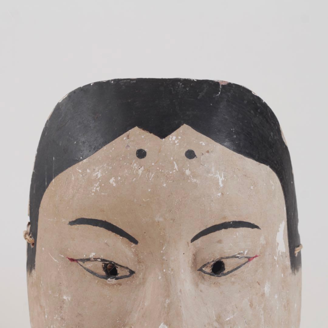 古い 木彫面 田楽面？ 神楽面？ 古道具 古美術 アンティーク オブジェ