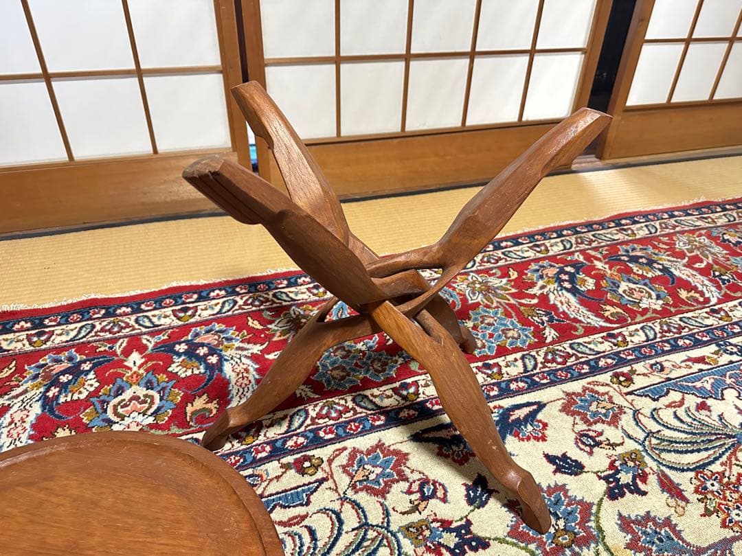 木彫 テーブル　花台 置物台 インテリア