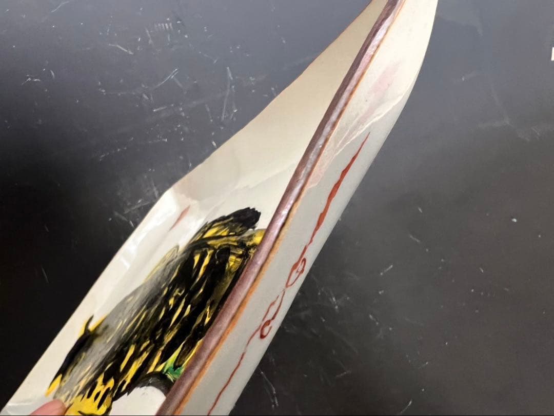 棟方志功 御飾皿 御鯉図 長方皿 棟方巴里爾 識