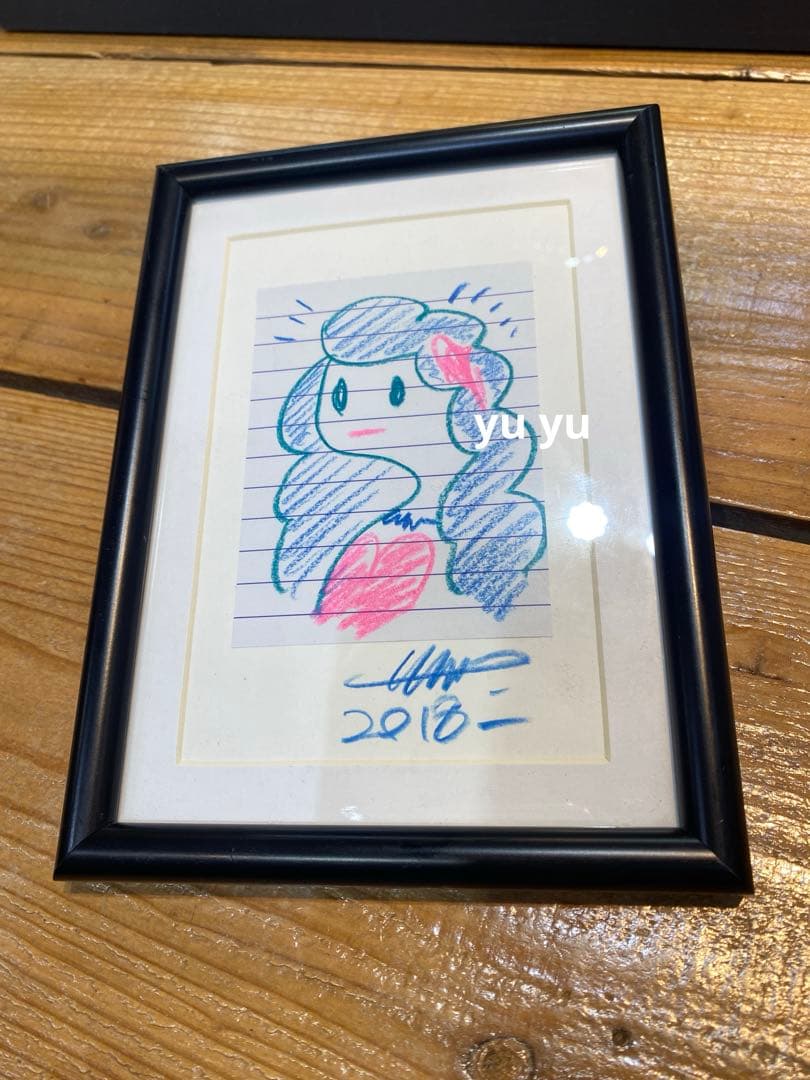 天野タケル　直筆ドローイング　額装