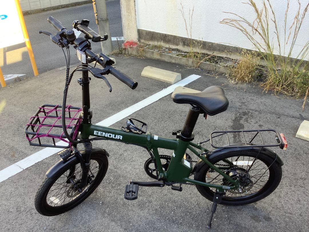 折りたたみ自転車 グリーン Shimanoブレーキ