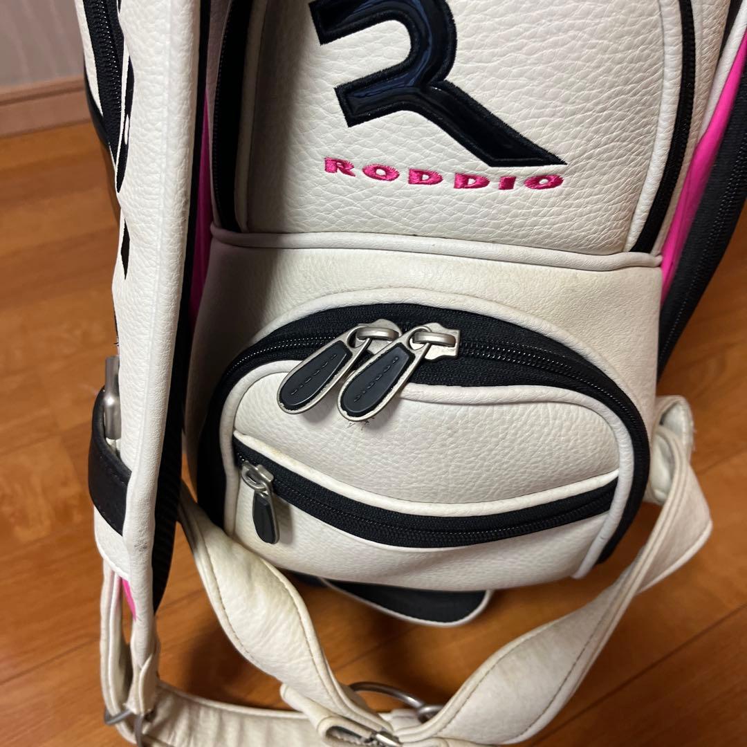 RODDICK キャディバッグ ホワイト/ピンク