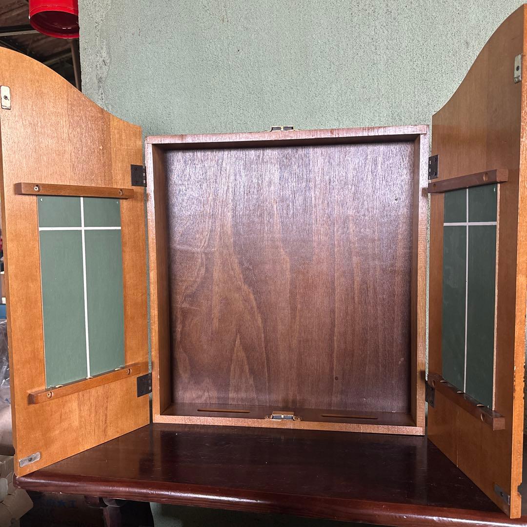 【ニッカ】【当時物】スーパーニッカ　木製ダーツボード　& キャビネット　アサヒ