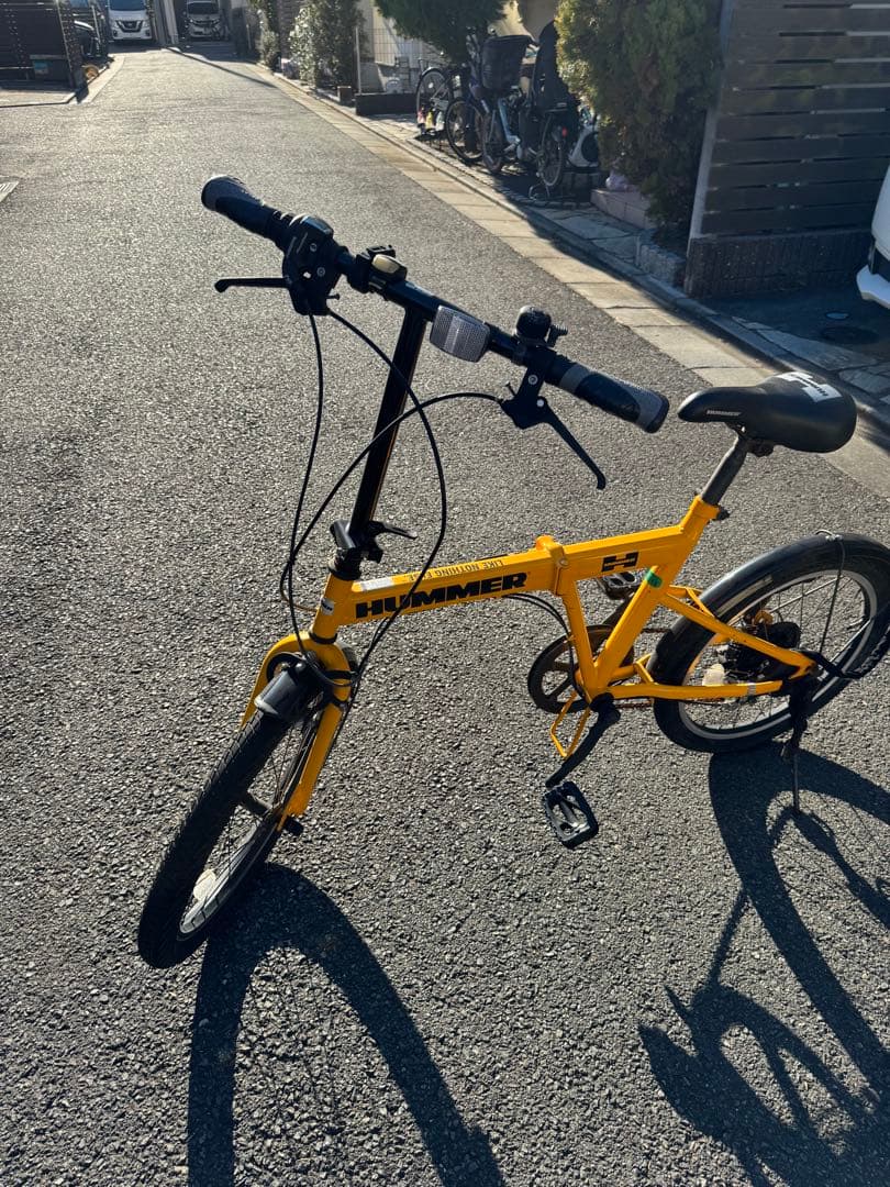 HUMMER 折りたたみ自転車 イエロー