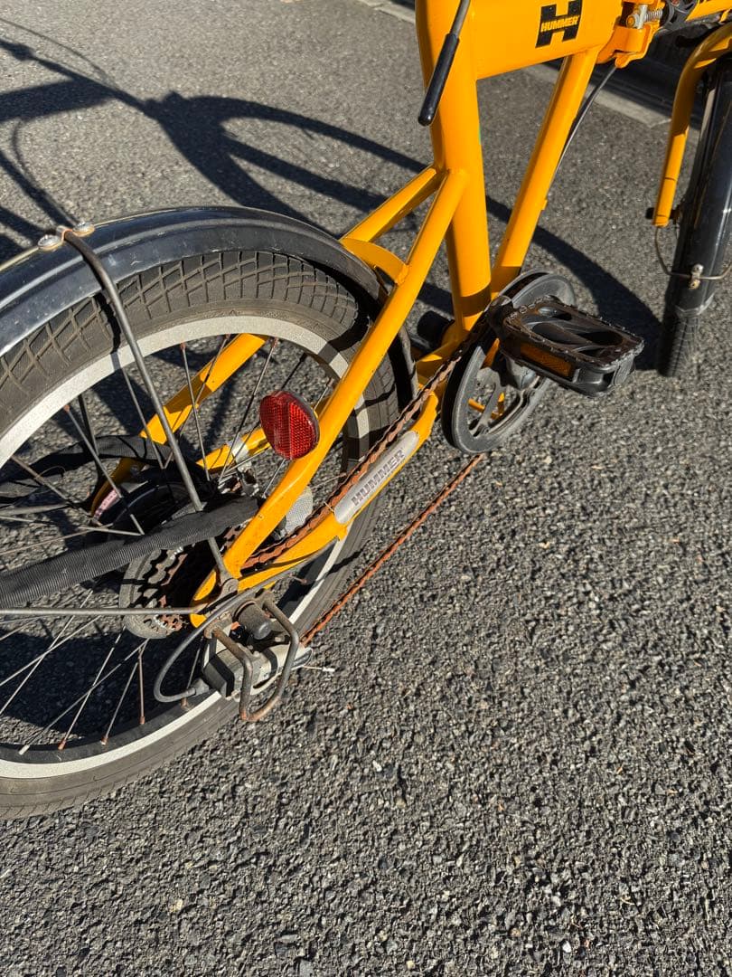 HUMMER 折りたたみ自転車 イエロー