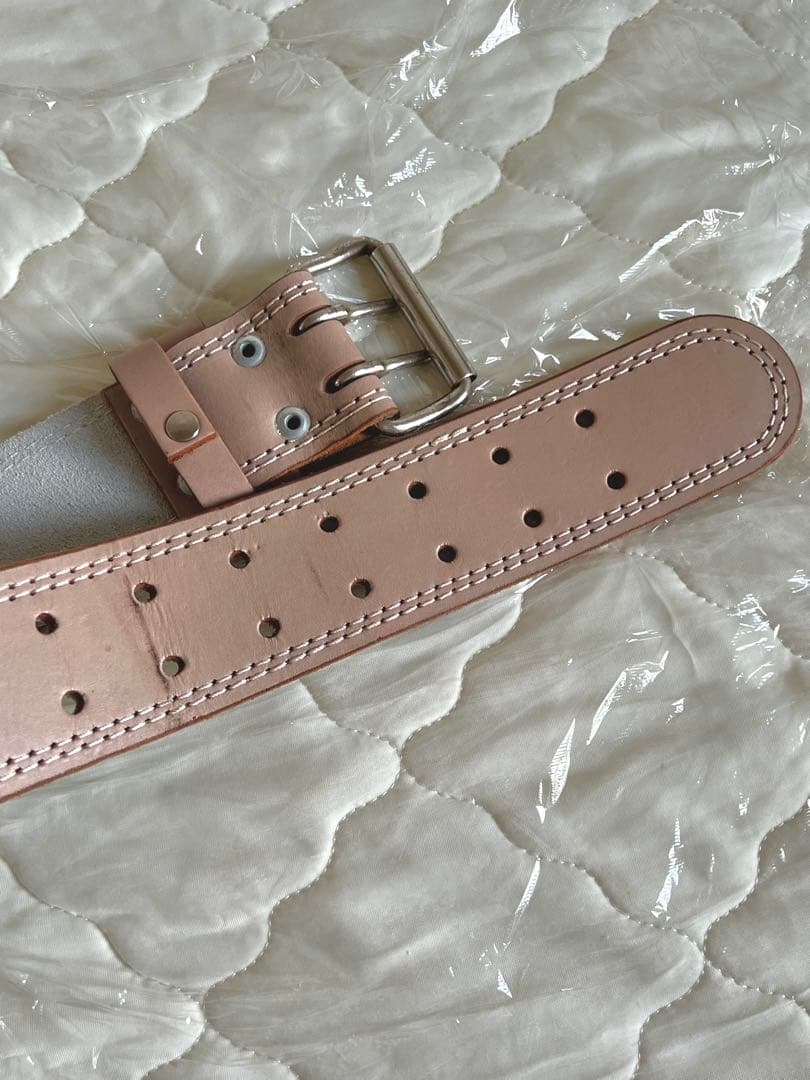 ゴールドジム EXレザーベルト レディース Sサイズ ナチュラルカラー