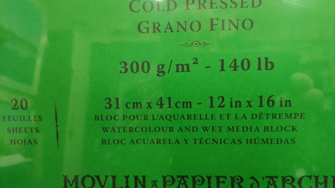 新品　アルシュ水彩紙　F6サイズ　31cmx410cm 300g/m²