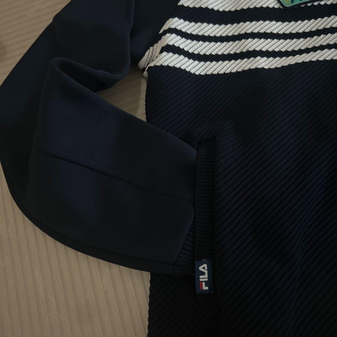 FILA レディース ネイビー ストライプジャケット