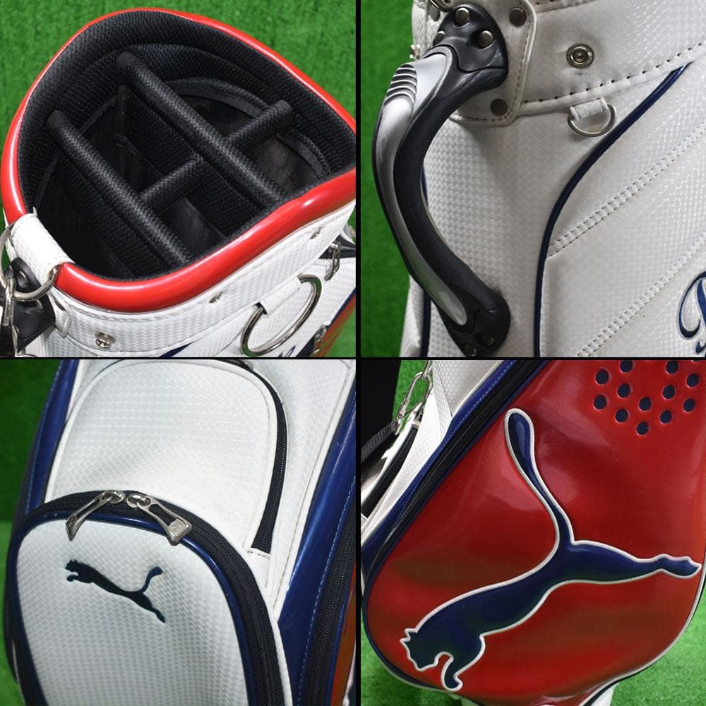 PUMA/プーマ ゴルフ キャディバッグ９型【トリコロール】美品！