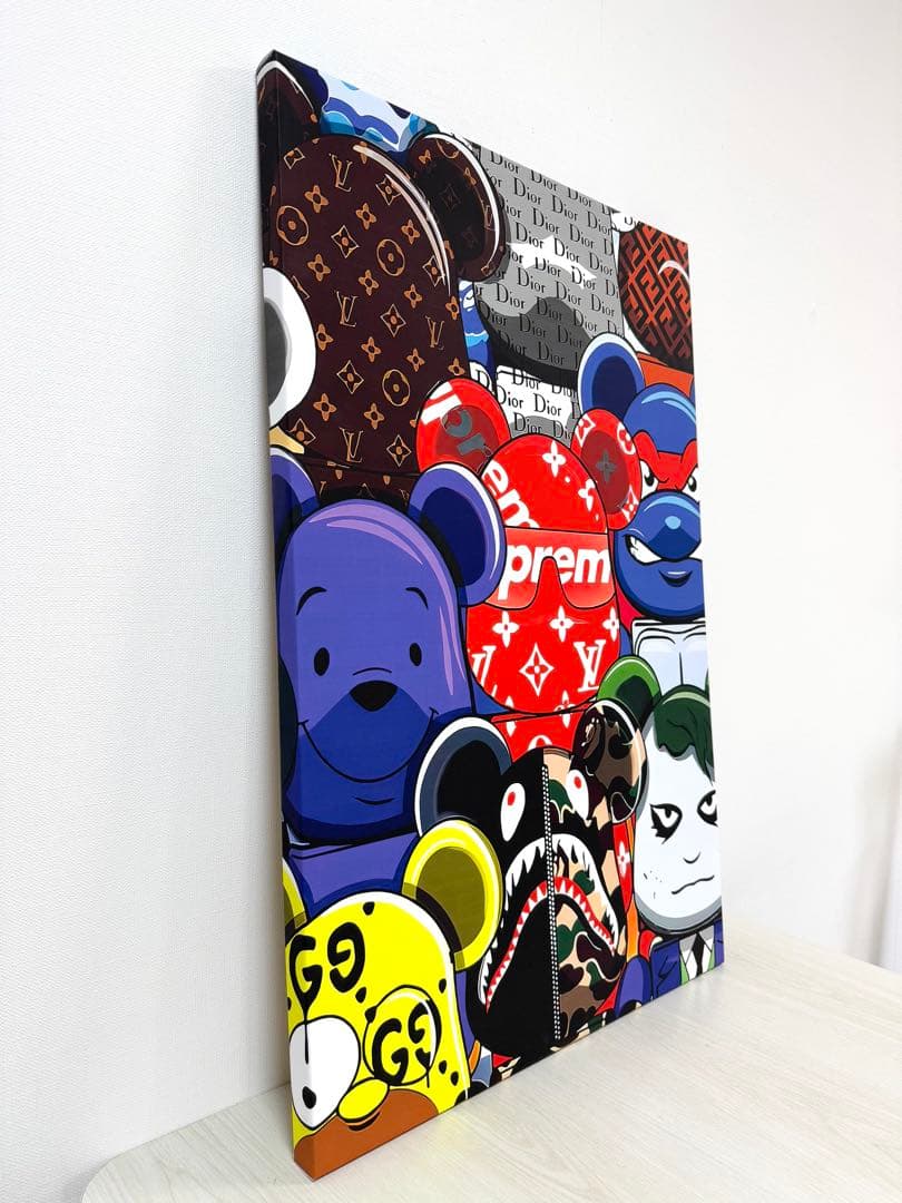 No.248木枠付きキャンバスアート　ブランドアートポスター　ベアブリック