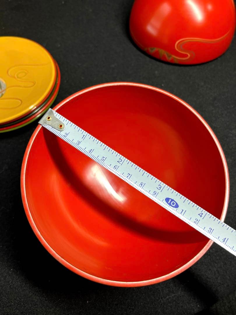 棗『手まり棗』銘々皿×5客セット漆器 天然木製 長期保管品 共箱　茶道具　古道具