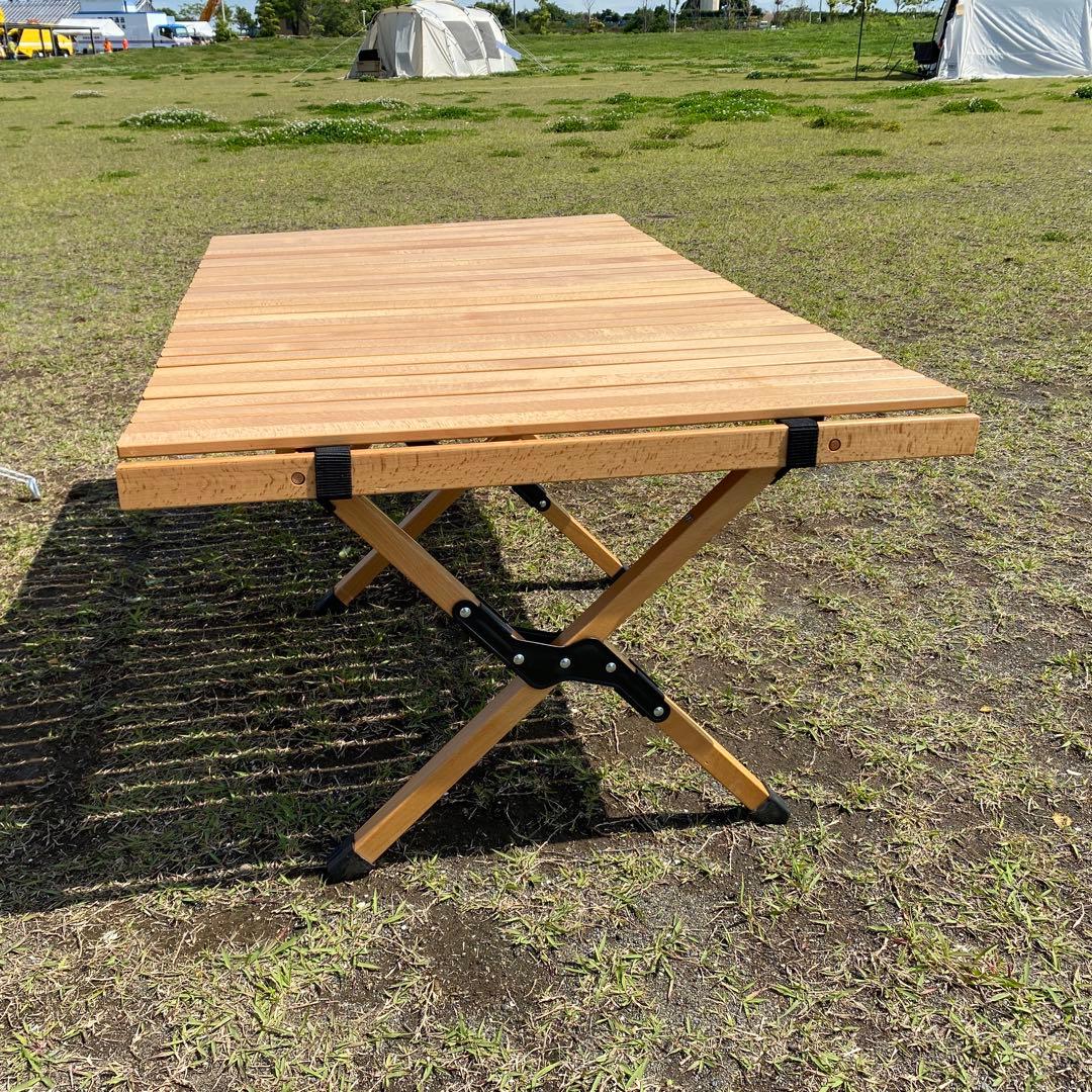 【美品】木製　キャンプテーブル　120x60