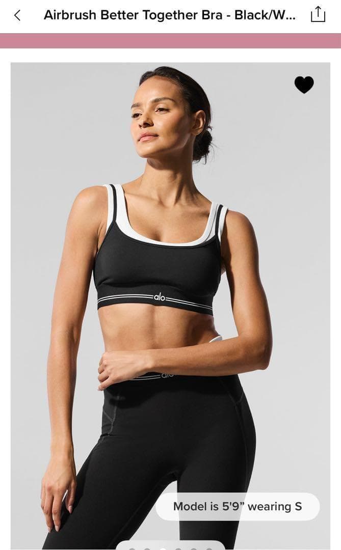 alo yoga アロ エアブラッシュ ブラ Sサイズ