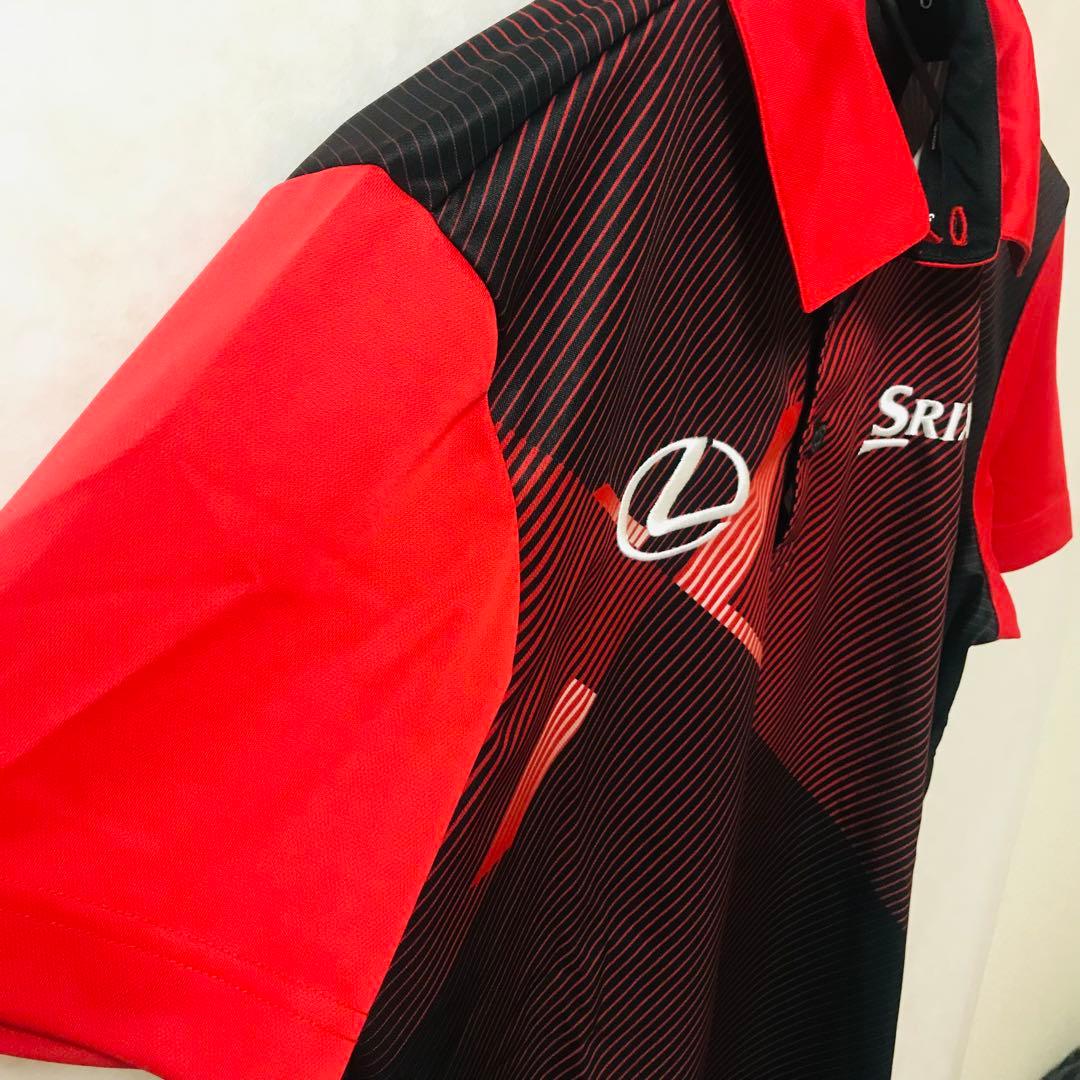 美品✴️SRIXON『松山英樹 コレクション ポロシャツ M』2016年／赤／黒